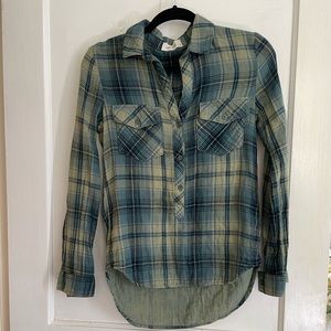 Bella Dahl Flannel Top Size Small